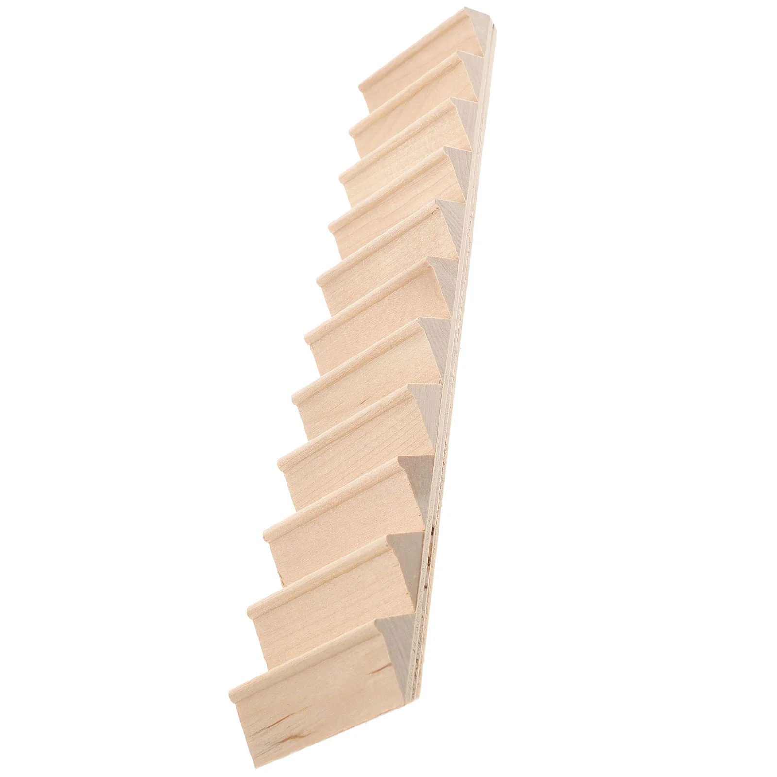 1PC 1/12 Mini House Staircase Miniature 2025 Wooden Stairs new Without Handrail DIY Accessory