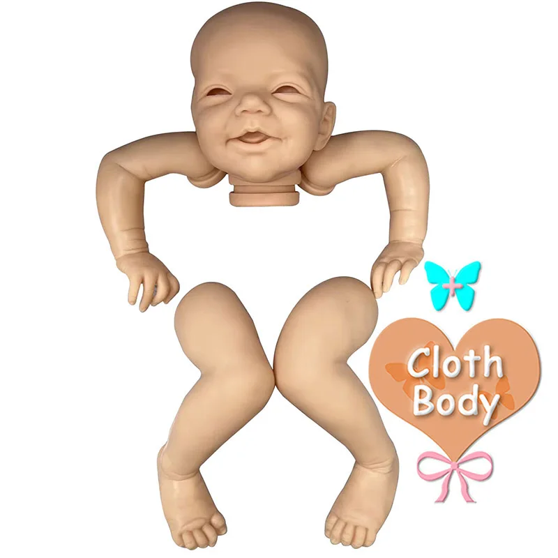 20inch Reborn Charlie Doll Kit Lifeike fresh color Soft DIY Doll Parts with Cloth Body and Eyes