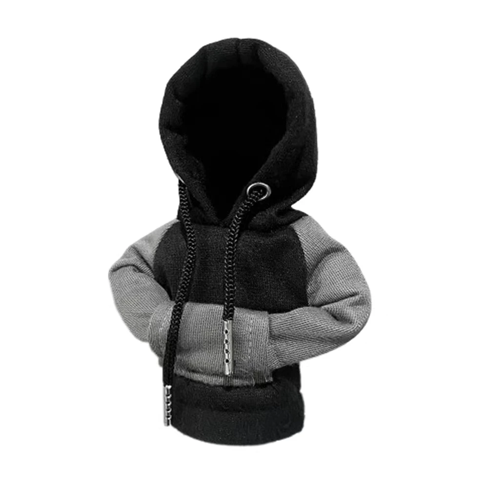 Sweatshirt Car Gear Box Lever change knob Hoodie Car Gear Shift Cover Car Decorations Mini Hoodie for Car Shifter Red Black