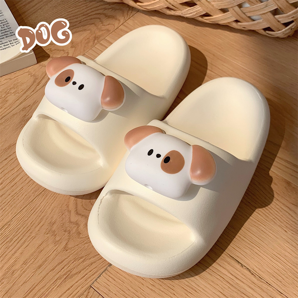 2024 New Slippers for women Summer Shoes Cute cute puppy dog slippers Indoor Street Sandals for girls Beach shower slide