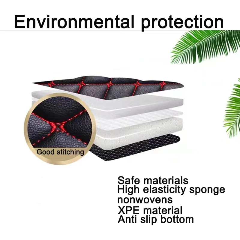 Car Rear Trunk Mats For Mitsubishi Outlander PHEV GN 2022 2023 2024 5seat Leather Car Trunk Storage Pad Car Accessorie Interior