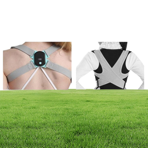 Back Support Posture Corrector Trainer With Smart Sensor Vibration Reminder Straightener Brace For Adult