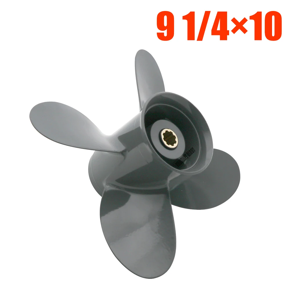 9 1/4X10 Propeller for Honda Outboard 8HP 9.9HP 15HP BF8D/BF9.9D/BF9.9/BF15A BF15D/BF20 8 Splines 4 Blade 58134-ZV4-010AH