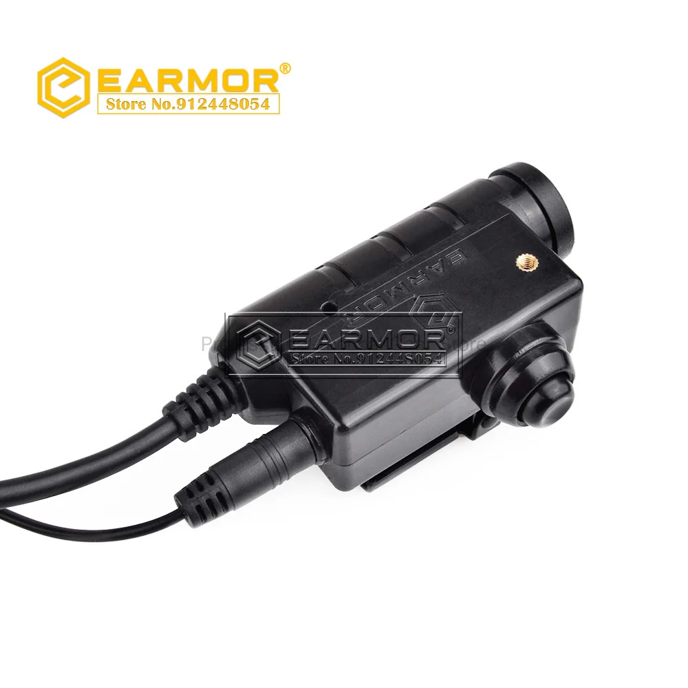 PTT Adapter EARMOR M52 Military Push To Talk Tactical Communications Headset PTT Adapter for Airsoft Earmor MSA Sordin