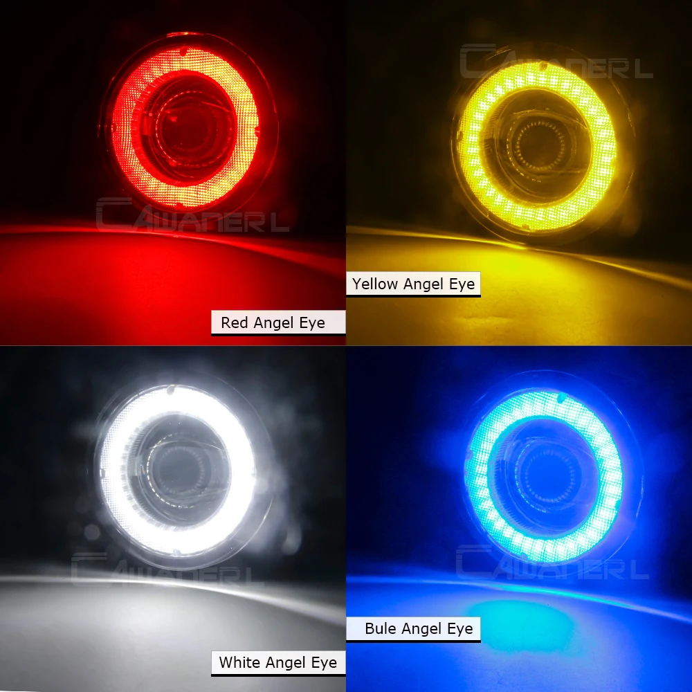 2 X LED Fog Light Assembly For Renault Trafic 3 III X82 2015-2020 Car Front Bumper Angel Eye Daytime Running Light DRL 30W 12V