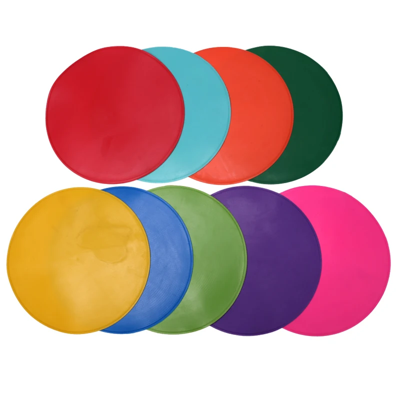 9PCS 23CMDurable Round Rubber Sports Marker Poly Vinyl Spot Markers for Drills and Training Speed Agility Training