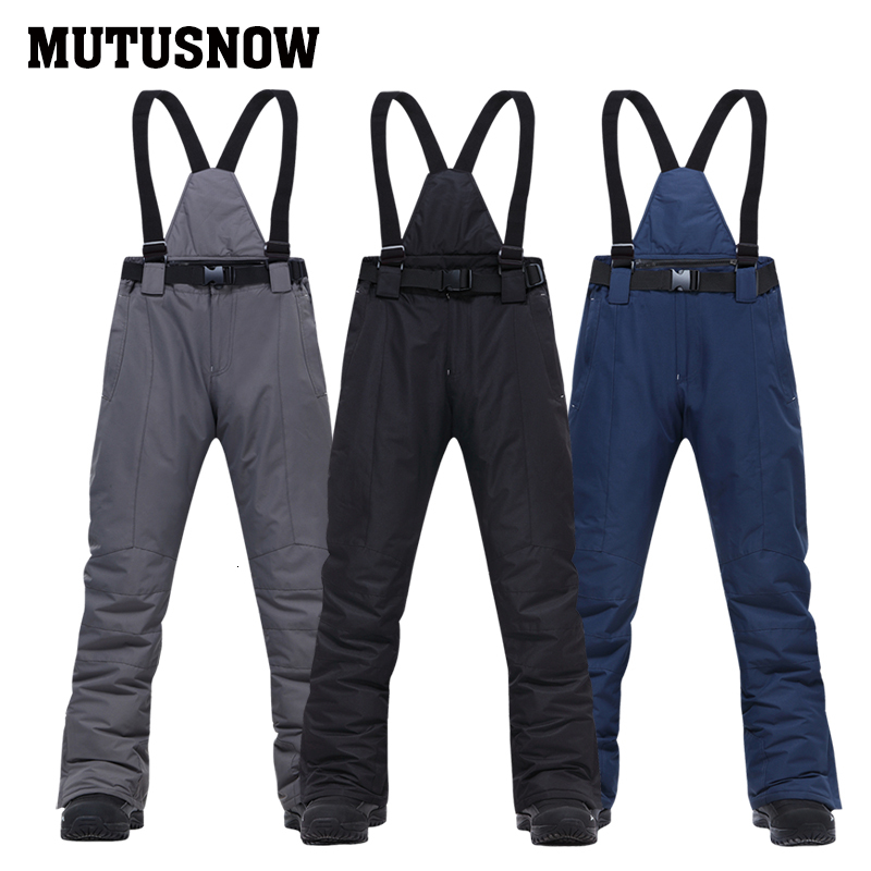 2023 High Quality Large Size Men -30 Temperature Windproof Waterproof Warm Snow Trousers Winter Ski Snowboarding Pants