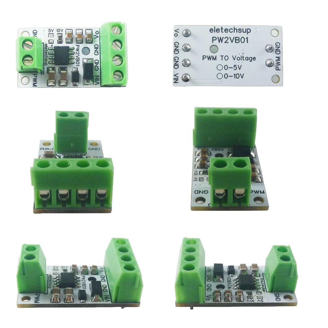 2PCS PW2VB01 PWM to DAC Converter Input Pulse Signal Output 0-5V/0-10V Voltage Analog for Arduino UNO MEGA2560 PLC NodeMCU