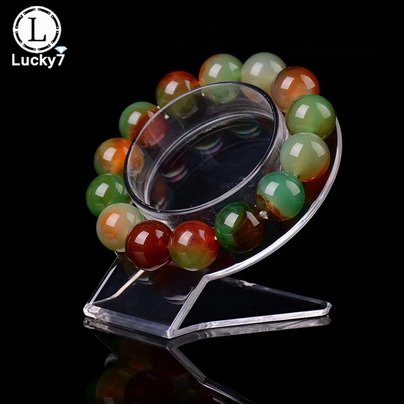 Clear Jewelry Bracelet Display Holder Bangle Organizer Rack Acrylic Bracelet Display Collar Stand Holder