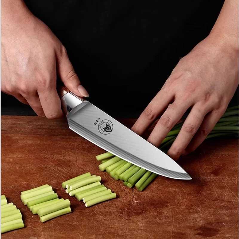 Meat cleaver butchers pig butchers knife sharp bone razor kitchen knife set with knife cover X241102