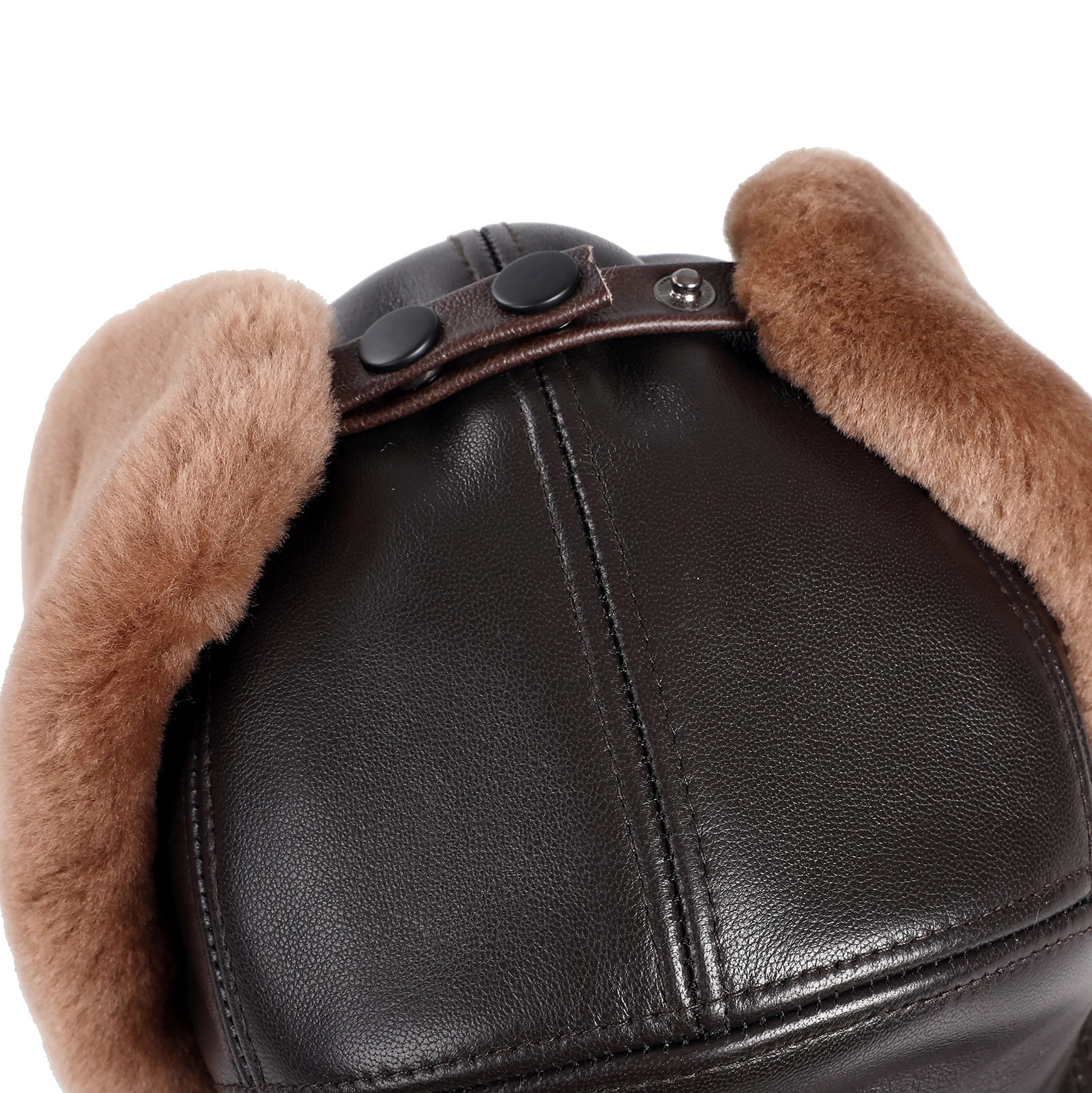 Neutral wool sheepskin pilot Russian Ushaka hunting hat leather hat winter fur hat ear pads soft and warm 241031