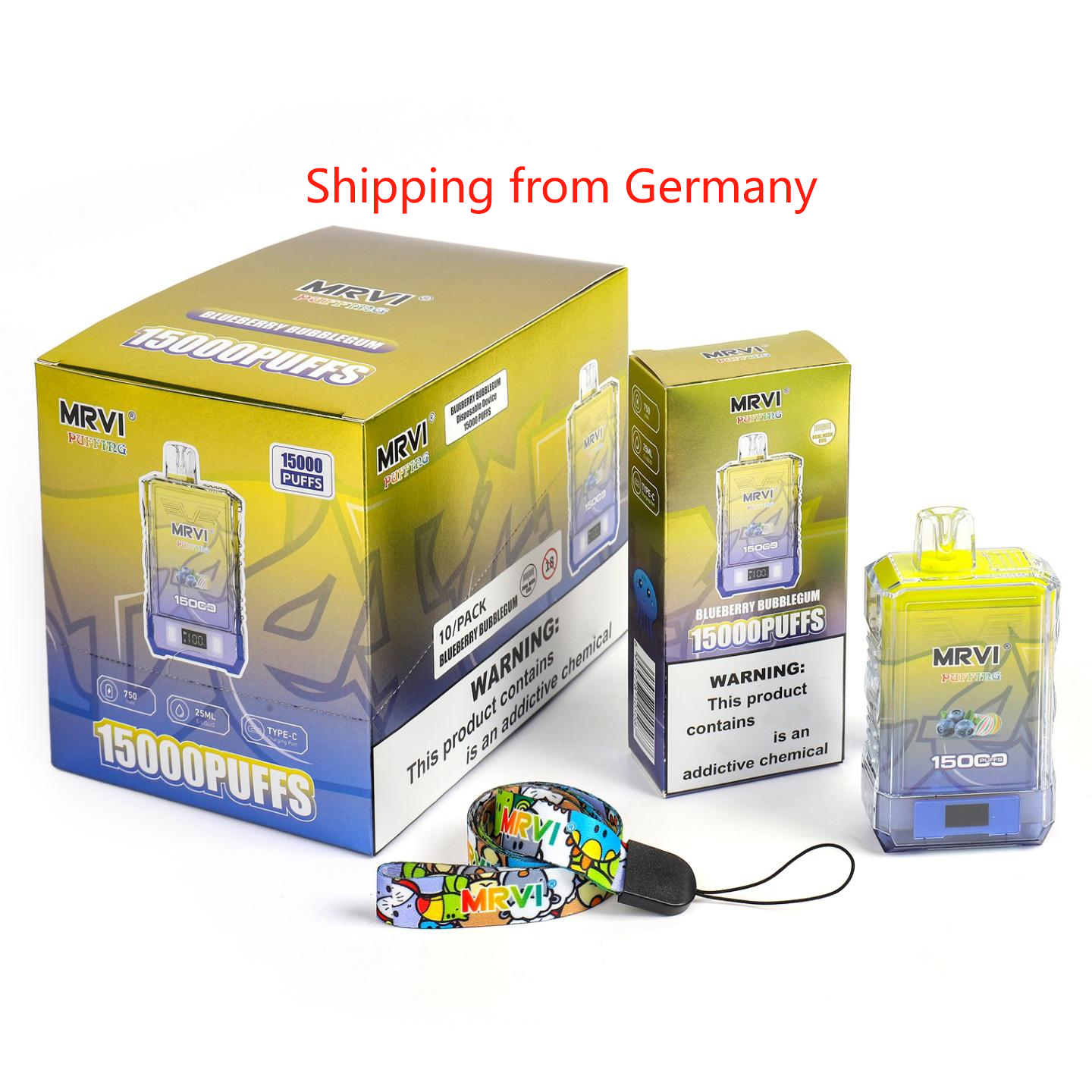 EU Warehouse Vaper Desechable Puff 15k Mrvi PUFFING Device Disposable Vape 25ml Prefilled Dual Mesh Coil 5% Only Kit Carts