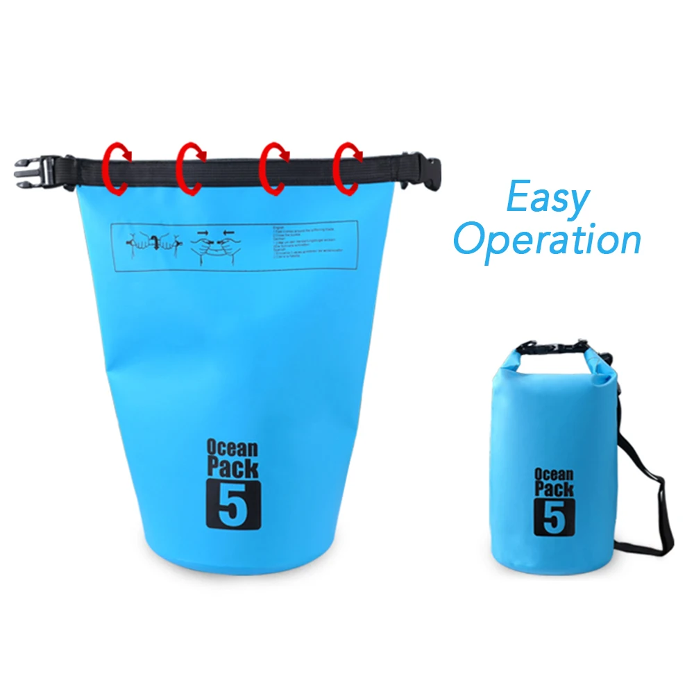Dry Outdoor Backpack Waterproof Water Floating Bag Roll Top Sack for Kayaking Rafting Boating River Trekking Swimming Pool Kayak smile