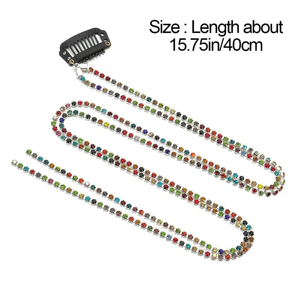 Bride Ornaments Girl Jewelry Hair Accessories Barrettes Tassel Hair Clips Shiny Chain Hairpins Braided Headband