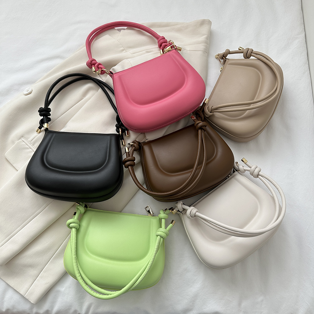 Fashion Handbags Solid Color Small Tote Bag PU Leather Women Top-handle Bag Summer Simple Casual Sweet Y2k Cool Bag Handbags