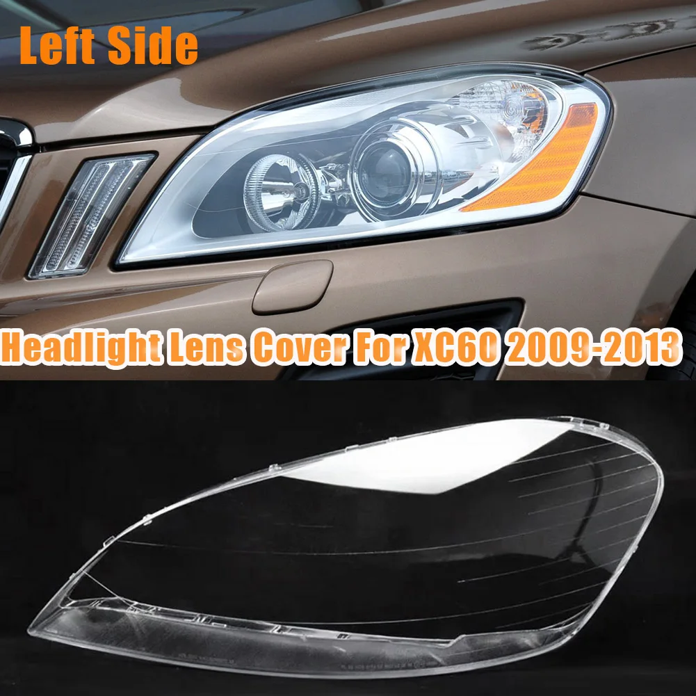 Car Headlight Lens Cover Front Headlight Lampshade Lamp Shell For Volvo XC60 2009 2010 2012 2013