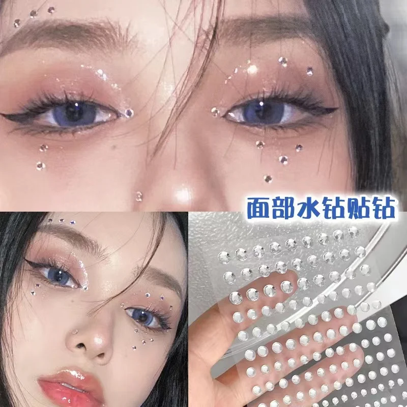 1 Pcs Self Adhesive Colored Diamonds Eyeshadow Stickers Color Crystal Diamond DIY Eyes Face Body Makeup Decorations Rhinestones