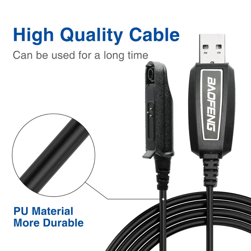 Waterproof UV-9R Baofeng PL2303 Drive-Free USB Programming Cable For BaoFeng UV-9R Pro A-58 GT-3WP PL2303 Chip Two Way Radio smile