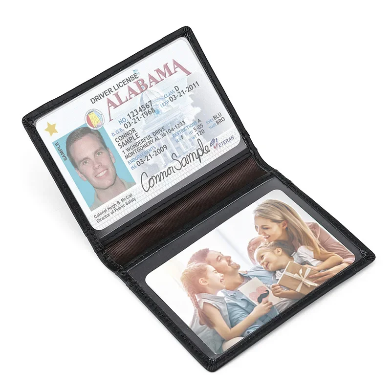 Ultra Thin Soft 100% Genuine Leather Mini Credit Multi RFID Slim Small Card Holder Men's Wallet