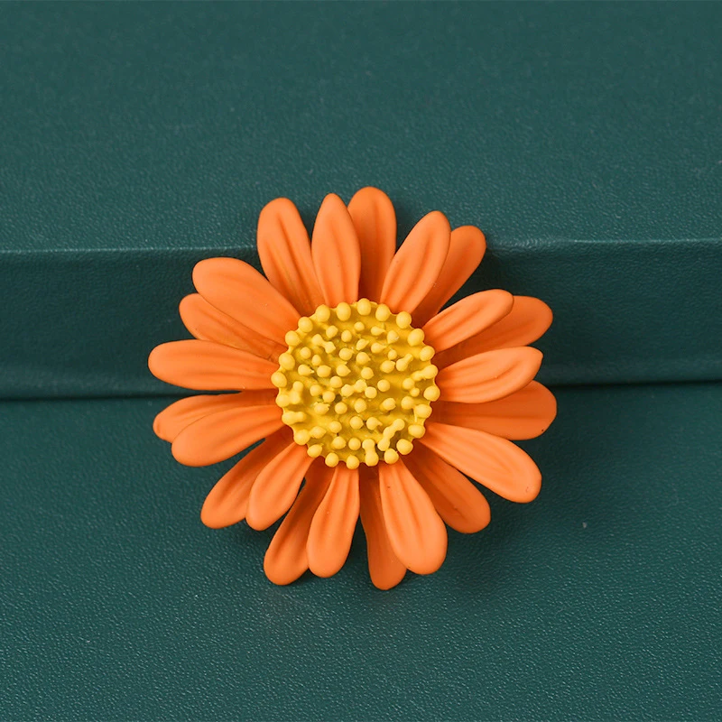 1PC Enamel Creative Daisy Brooch Pin Coat Girl Insect Flower Sunflower Rhinestone Pin Accessor Brooches Holiday Gift Jewelry