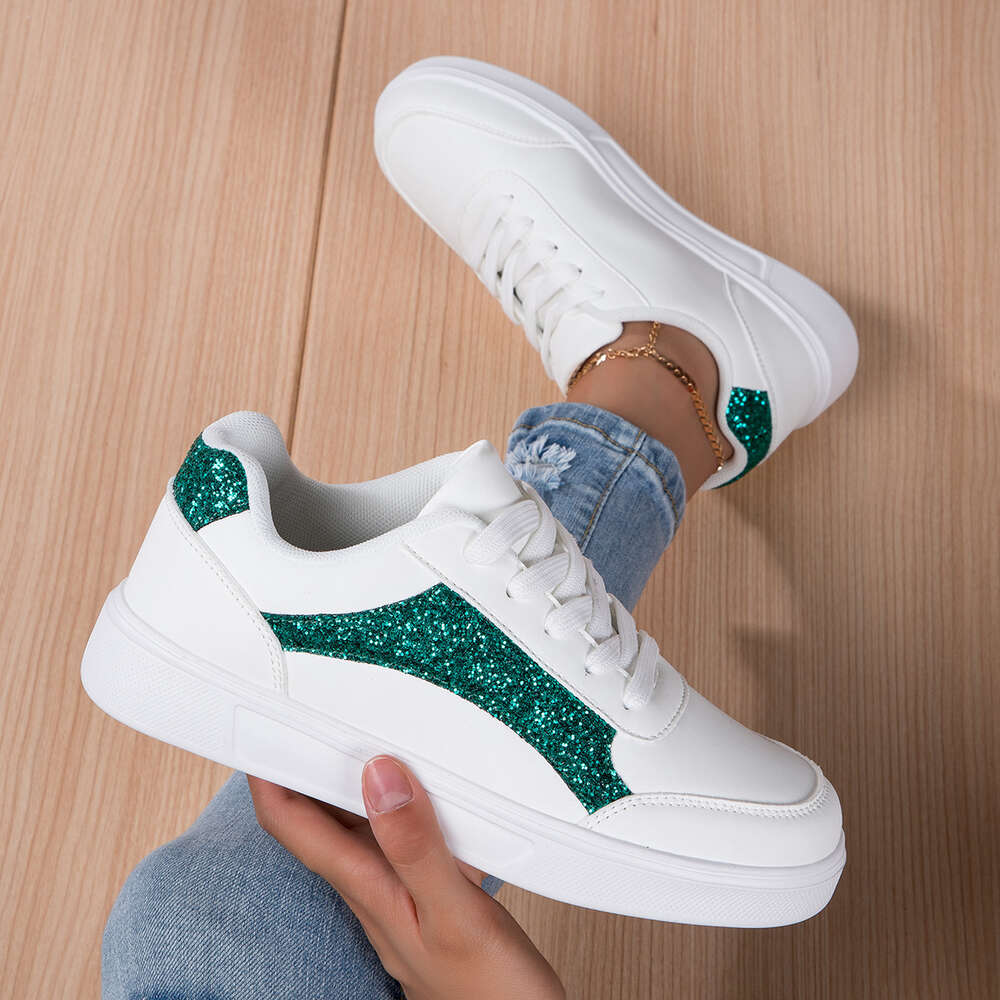 Little White Shoes Women's Summer and Spring New Versatile Popular Student Sports Flat Bottom Casual Thick Bottom Elevated Board Shoes ddmythur