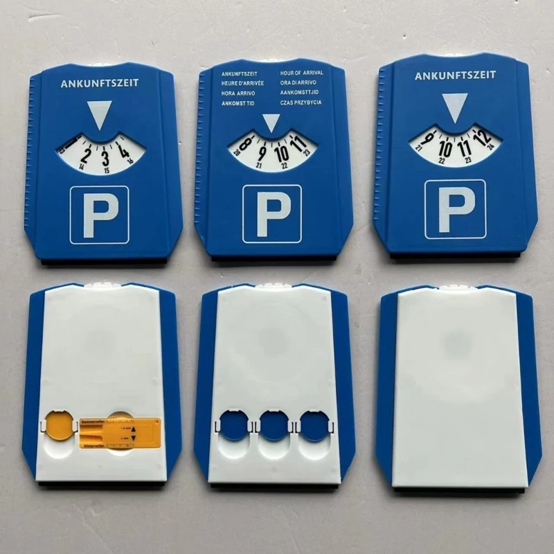 Space Car Tire Save Depth Gauge Parking Card Snow Scraper Time Note Display Disc smile