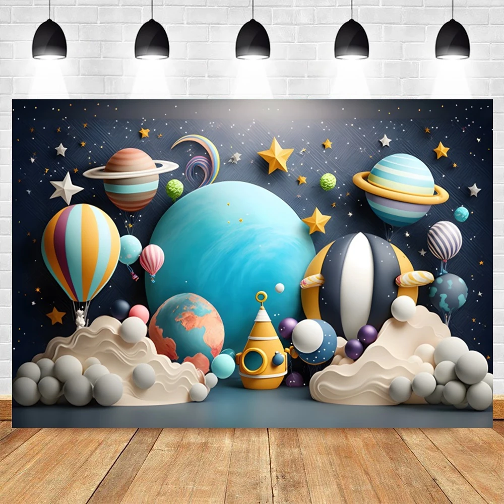 Newborn Baby Shower Background for Photography Balloons Boy and Girl Cakesmash Birthday Party Background Photo Studio Props