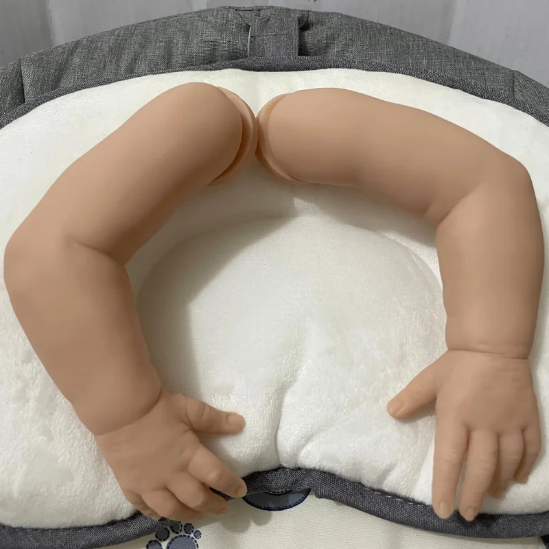 19 Inches Unpainted Reborn Baby Doll Parts Vinyl Blank Kit Unfinished Mold For Kids DIY Toy With Cloth Body
