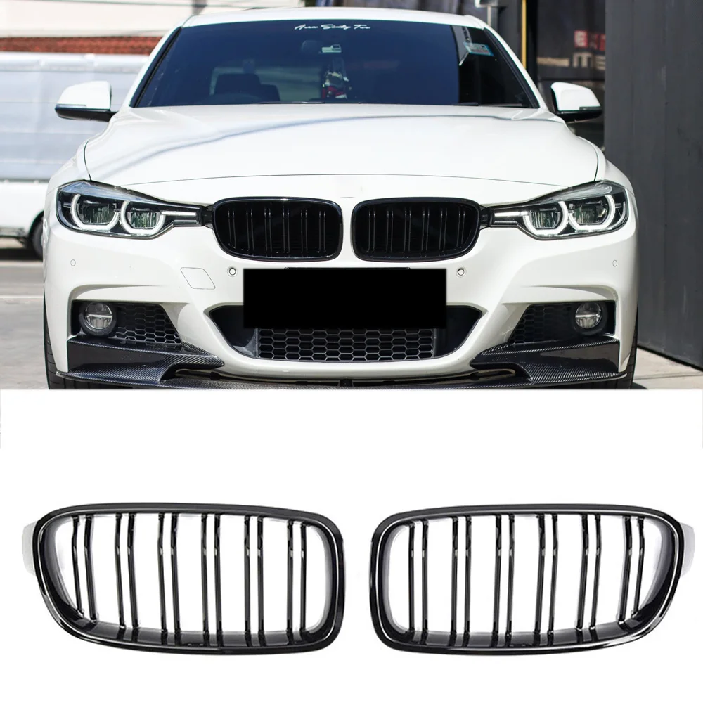 High Quality ABS Car Styling Front Kidney Grille Dual Slat Grille For BMW F30 F31 F35 2012-2019 320i 325i 328i Auto Accessories