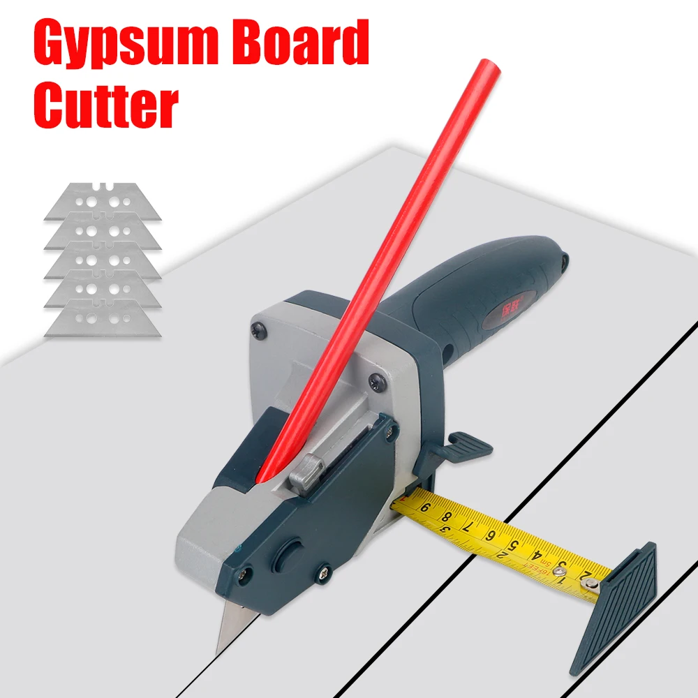 Gypsum new Board Cutter Drywall Cutting Woodworking Cardboard Scriber Plasterboard 2025 Edger Carpentry Tool With 5M Tape Measure