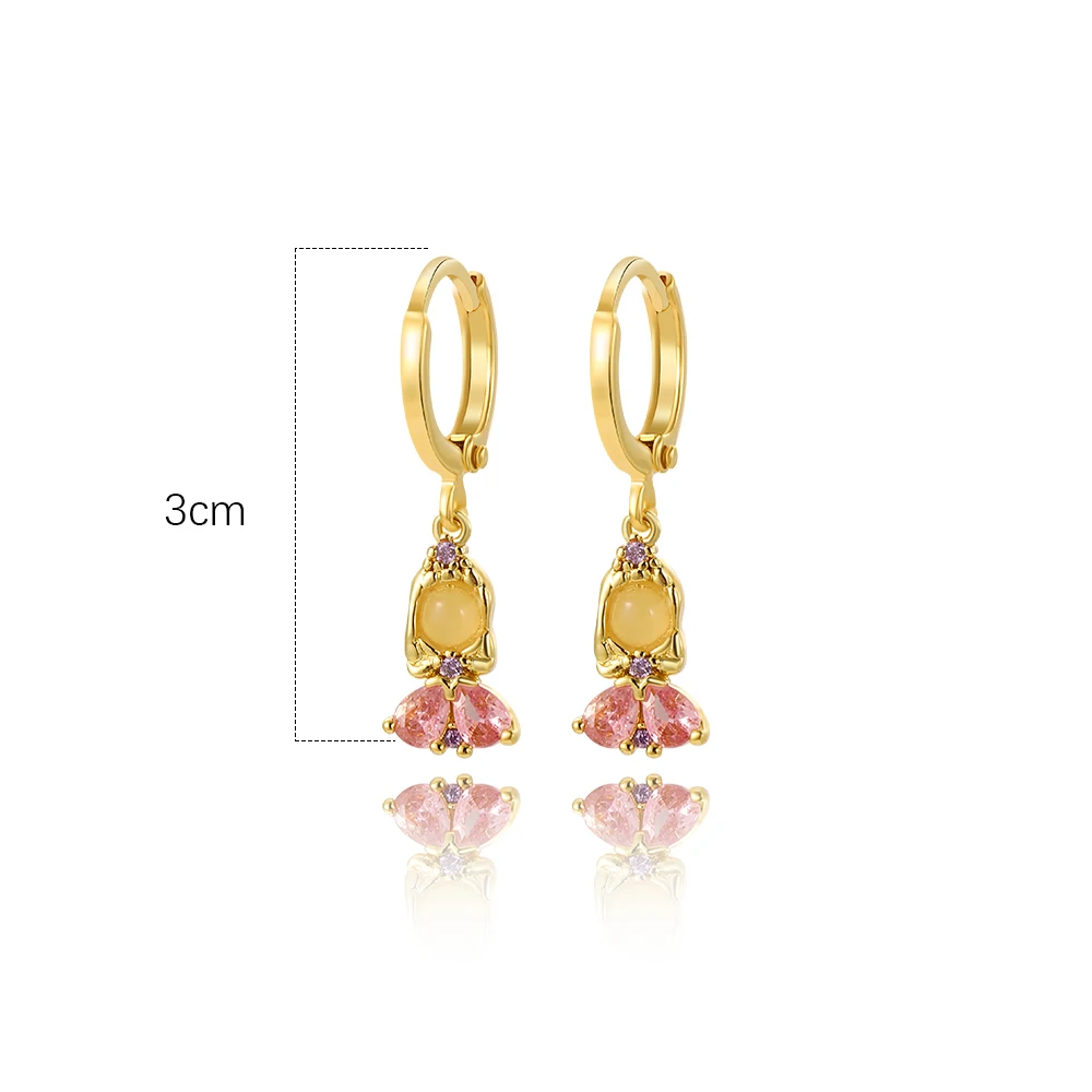 30 Styles Good Quality Fairy Tales Cubic Zirconia Dangle Earrings for Women Girls Gold Color Plated Huggies Jewelry