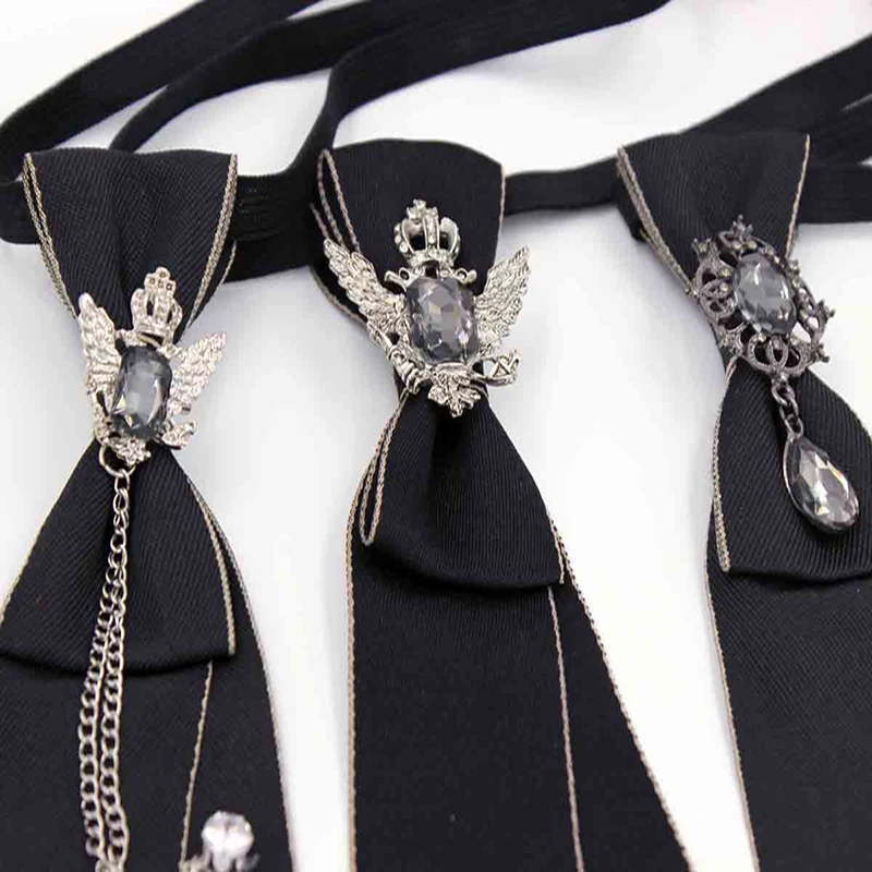 Lazy JK Ties Punk Metal Chain Neck Tie Gothic Style Adjustable for Pre Tied Jk Shirt Necktie Evening Bowtie Clothes Decor Access 5
