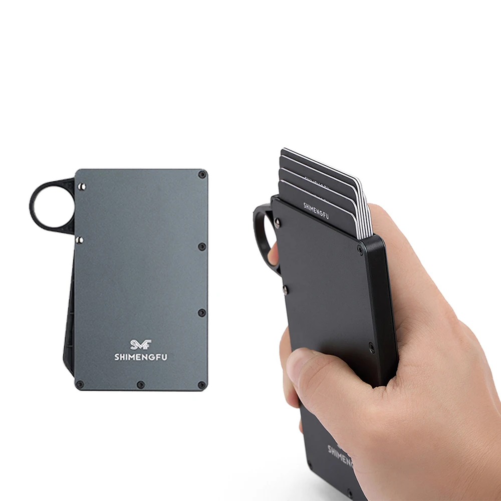 KEMY Pop up Credit Card Holder Wallet New Design Minimalist Rfid Blocking Slim Metal Cardholder Anti Protect for men