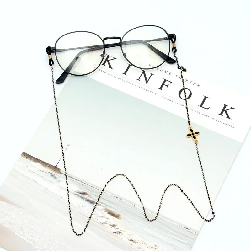 European and American Advanced Sense Glasses Chain Hanging Neck Anti-Slip Chain Hanging Rope Metal Glasses Chain