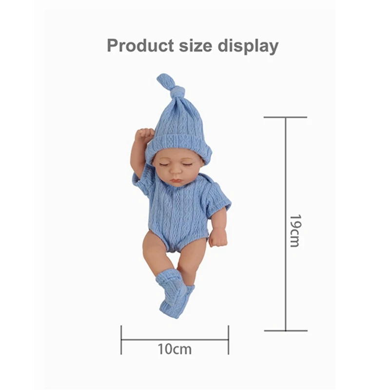 Mini Soft and Full Body Silicone Reborn Doll 20CM Baby Doll Girl Reborn Baby Toys Doll Waterproof Vinyl Newborn Doll Toys