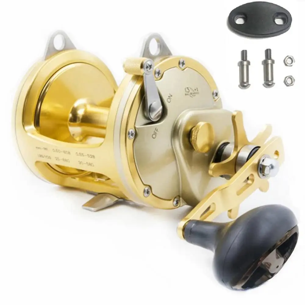 Metal Sea Boat Drum Fishing Reel Jigging Saltwater Lure Carp Coil for Big Fish Rods Windlass Goods Golden 2022 New Items ACT351