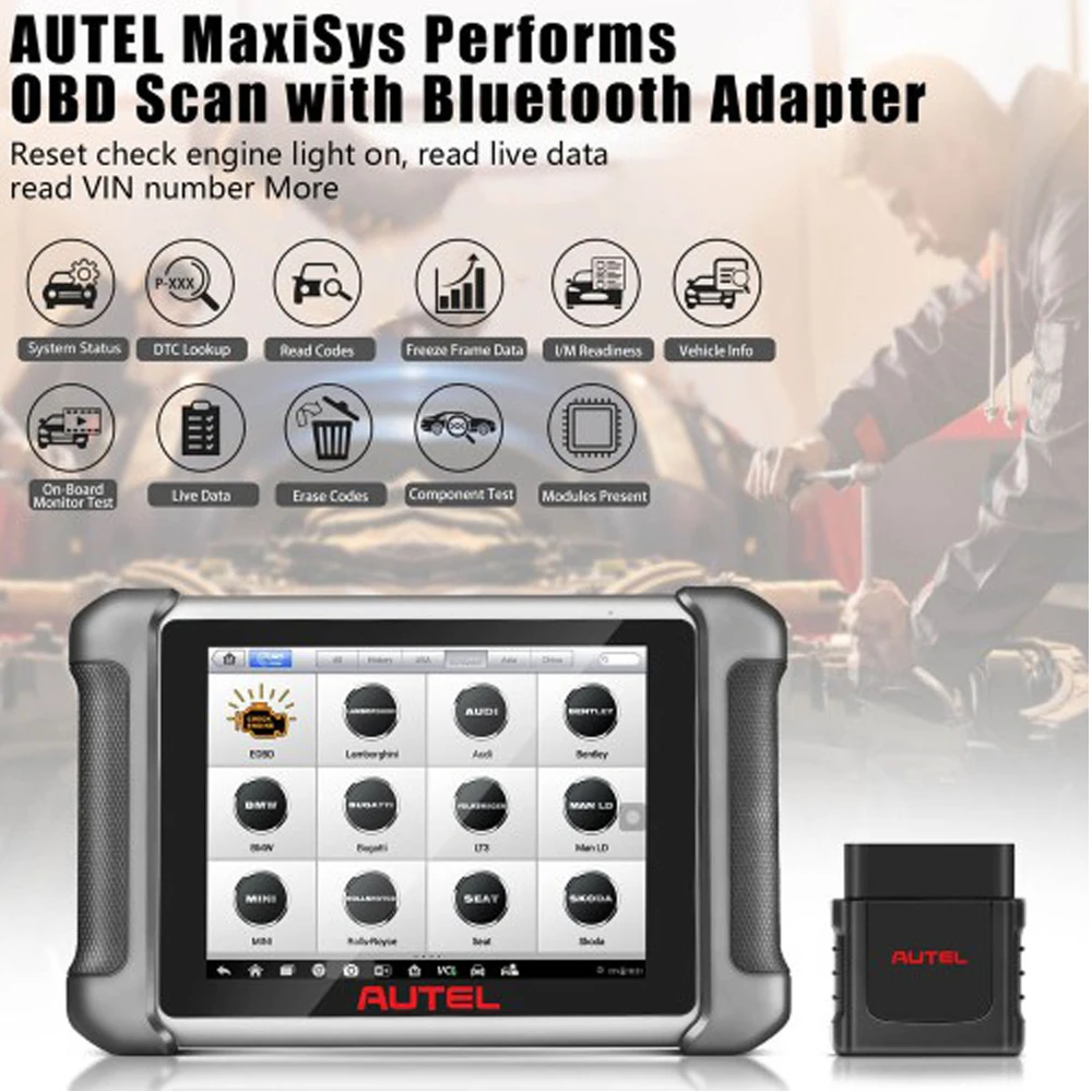 Car OBD For Autel MaxiVCI Mini VCI Mini Bluetooth Diagnostic Vehicle Interface For MK808BT MK808TS MX808TS MP808TS TS608 MS906S