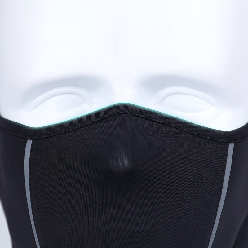 Reflective Nigh Riding Half Face Mask Summer Ice Silk Sunscreen Dust-proof Neck Collar Scarf Sports Bandana Men Women