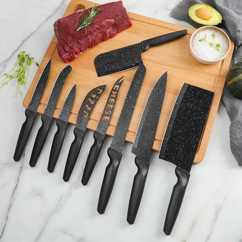 18 pieces of high carbon stainless steel sharp serrated steak knife kitchen knife kitchen knife X241102