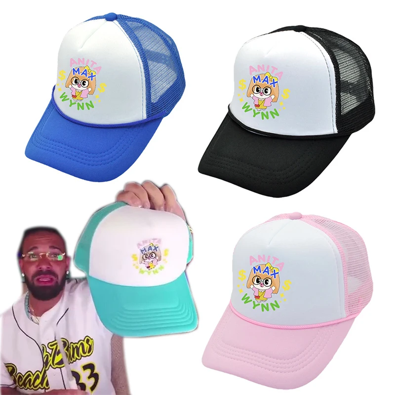 Anita Max Wynn Foam Trucker Hat Mesh Snapback Caps Adjustable Soft Trendy Cute Sun Beach Fisherman Cap Unisex Summer Cap