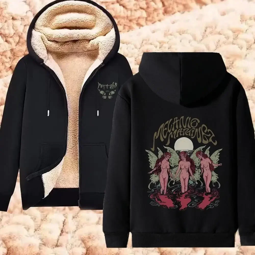 Melanie Martinez Portals Winter Hoodies Thicken Warm Zipper Jacket Lambswool Thermal Streetwear Unisex Outdoor Coat Plus Size