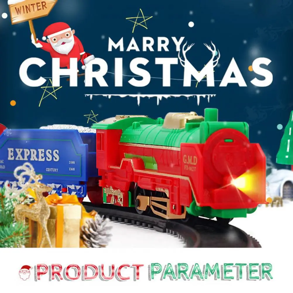Electric Train Toy Light Sounds Trail Moving Entertainment Kids Christmas Toy Gifts New Year Present Vintage Train Trail Toy