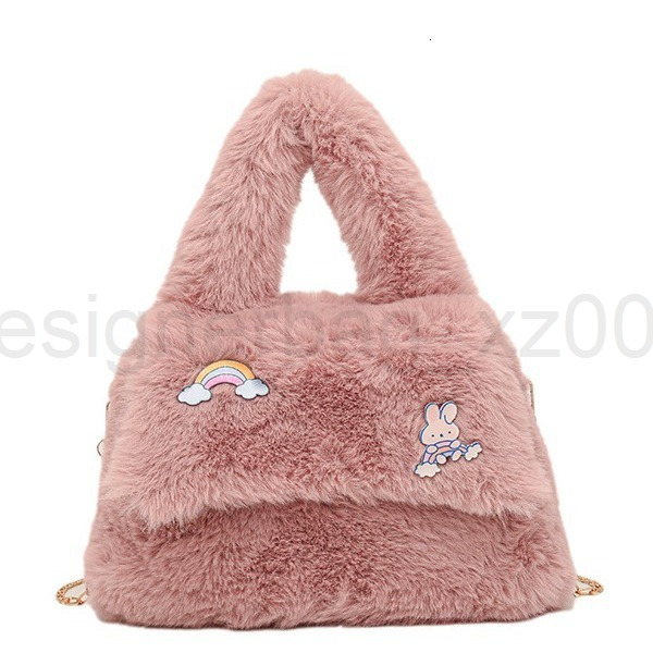 Bag Designer Fashion Classic 10a Top Woman Handbagevening Bags Womens Japanese and Korean Cute Exquisite Plush Badge Wrist Autumn Winter New Single Sh