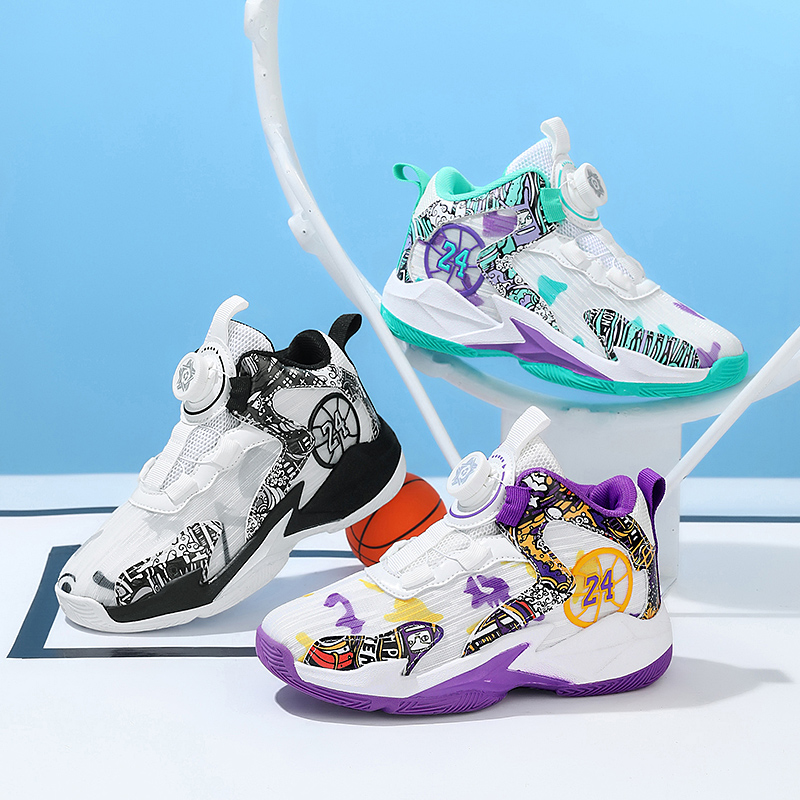 New Boys Brand Basketball Shoes for Kids Sneakers Thick Sole Non-slip Children Sports Shoes Child Boy Girl Shoes Basket Enfant