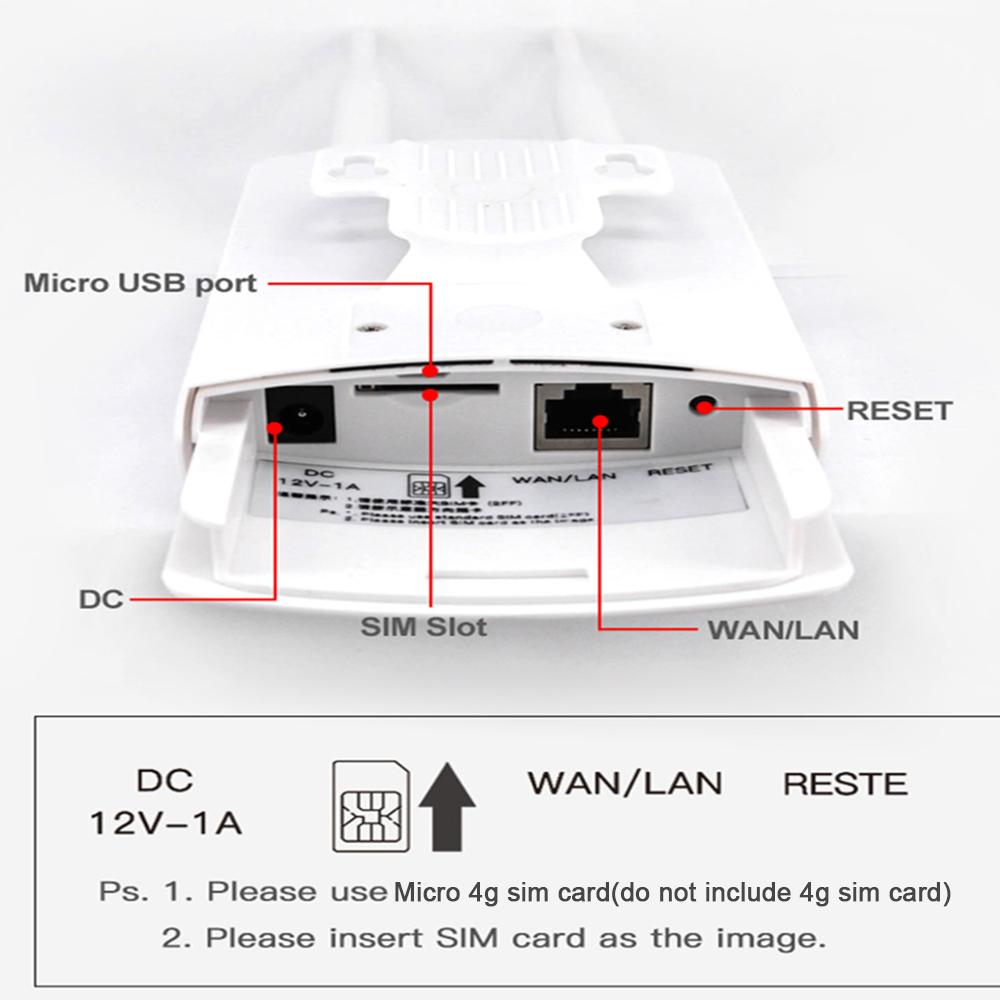 KuWFi Waterproof Outdoor 4G WiFi Router 150Mbps CAT4 LTE Routers 3G/4G SIM Card Router Modem for IP Camera/Outside WiFi Coverage