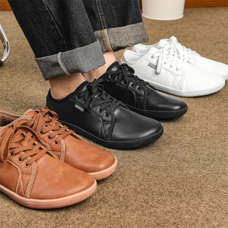 Wide Toe Box - Minimalist Barefoot Dress Sneakers Zero Drop on Walking Non Slip Shoes for Men ebdd7