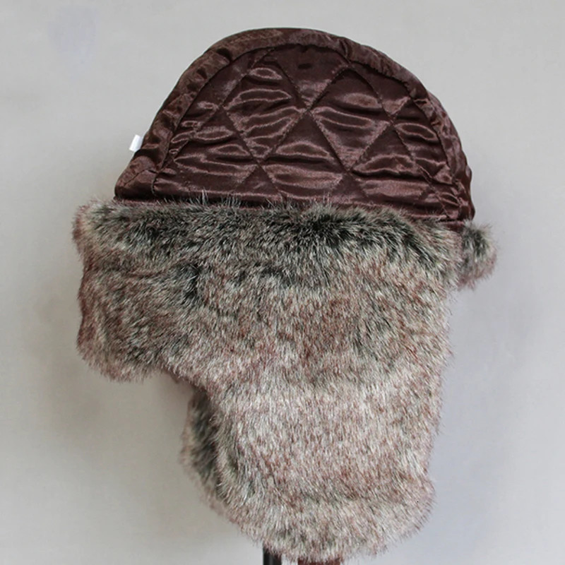 Winter Russian bomber hat female hunter snow hat with ear flaps Unshanka hat 241031