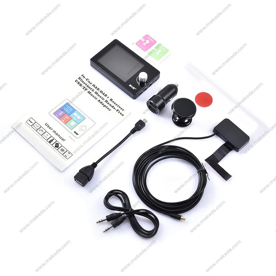 2.8" Color Screen DAB/DAB+ Digital Broadcast Car Radio For European Cars Video Display FM Transmitter MP3 Digital AUX Receiver