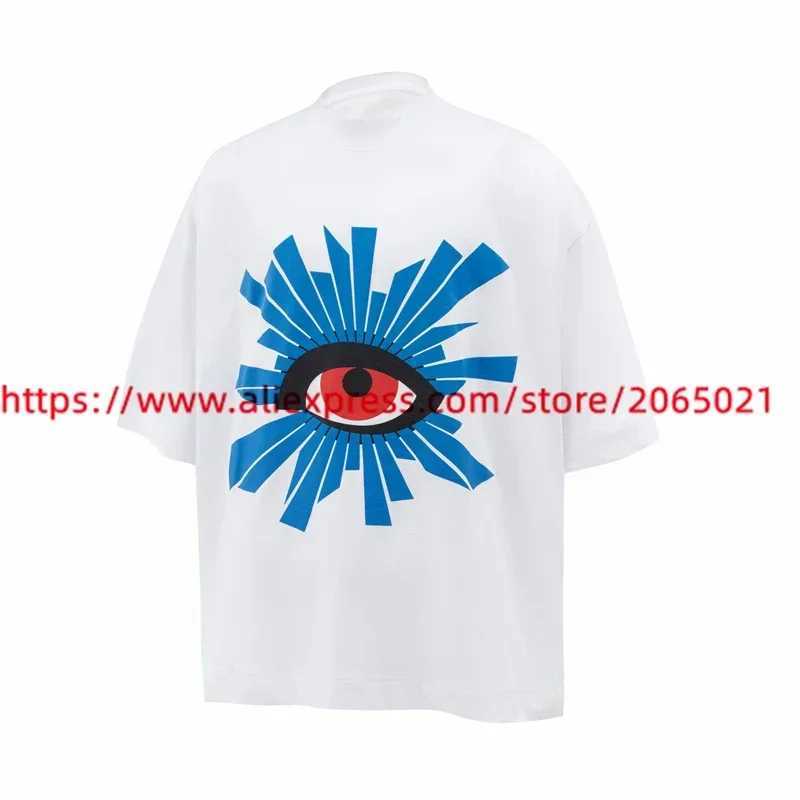 Men's T-Shirts Puff Print House Of Errors T Shirt For Men Women Casual Eye Print Tee T-Shirt J240402