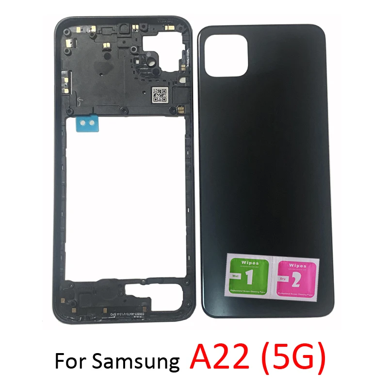 Phone Housing Back Cover For Samsung Galaxy A22 5G A226 A226B A226BR Original New Frame Rear Panel Case With Volume Button